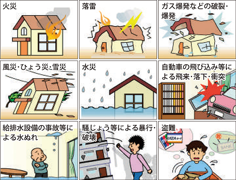 ［沖縄・住宅の保険］知っていますか？住まいの保険｜火災保険で補償される損害の例