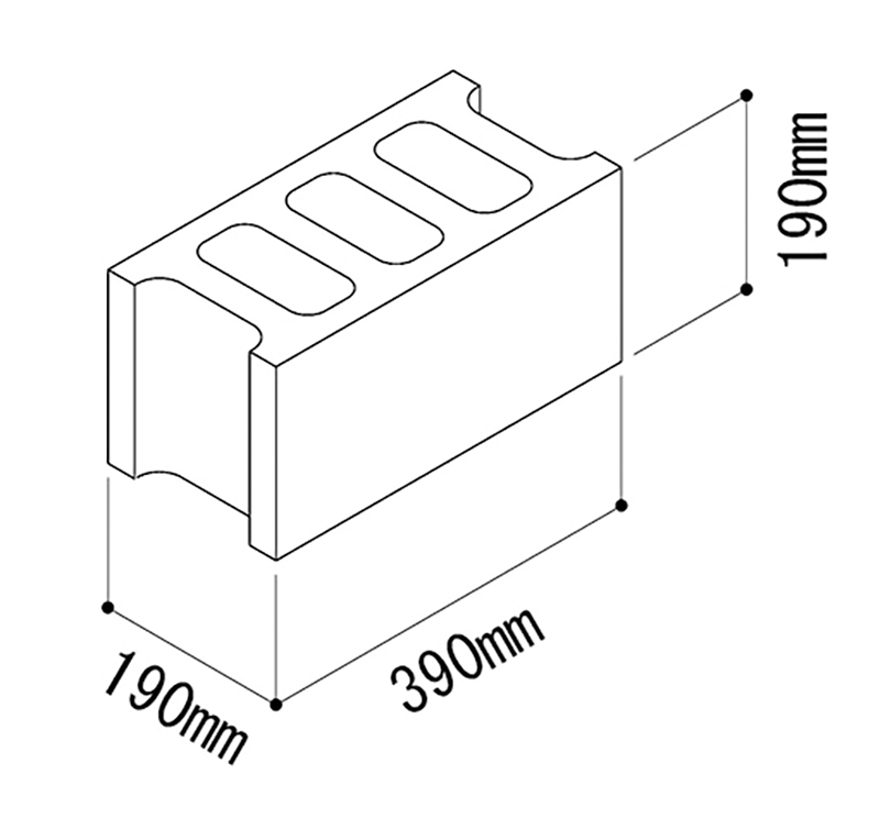 日本産業規格（JIS）のメートル法のブロックサイズ（上イラスト）と米国製のヤード・ポンド法のブロックサイズ（JS型・1963年以前、下） ※１インチ≒25.4㎜