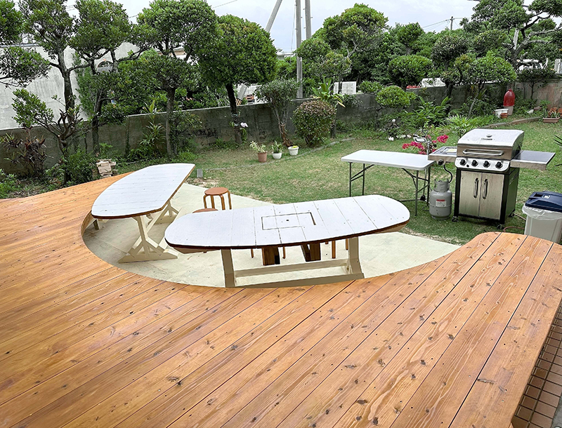 「家族団欒BBQテラス」（手作り工作部門タイムス住宅新聞社賞）DIYライフフォトコンテスト｜メイクマン